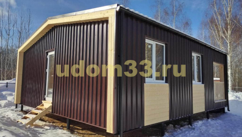 Строительство каркасного дома барнхаус в саду Связист Владимирской области