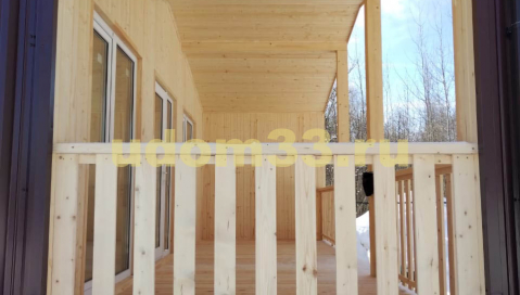 Строительство каркасного дома барнхаус в саду Связист Владимирской области