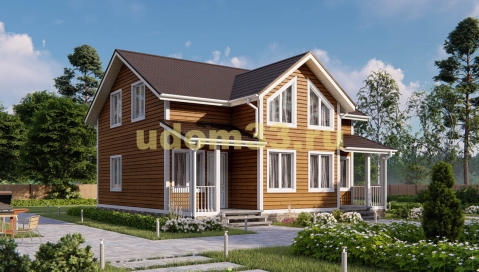 Дом из бруса 10х10 под ключ. Проект ДБ-18