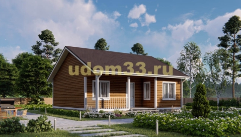 Дом из бруса 9х10 под ключ. Проект ДБ-24
