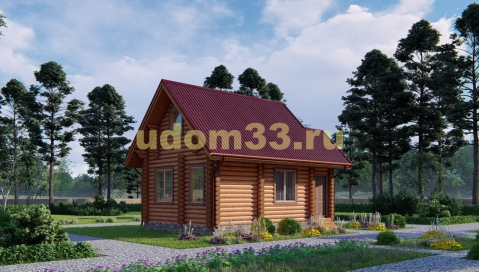 Дом из бревна 5х7.5 под ключ. Проект ДБР-26
